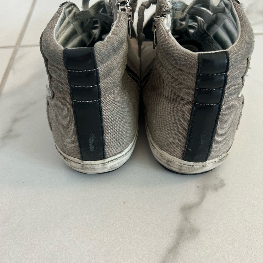 Golden Goose Black and Gray Suede High-Top Sneakers - Picture 3 of 4